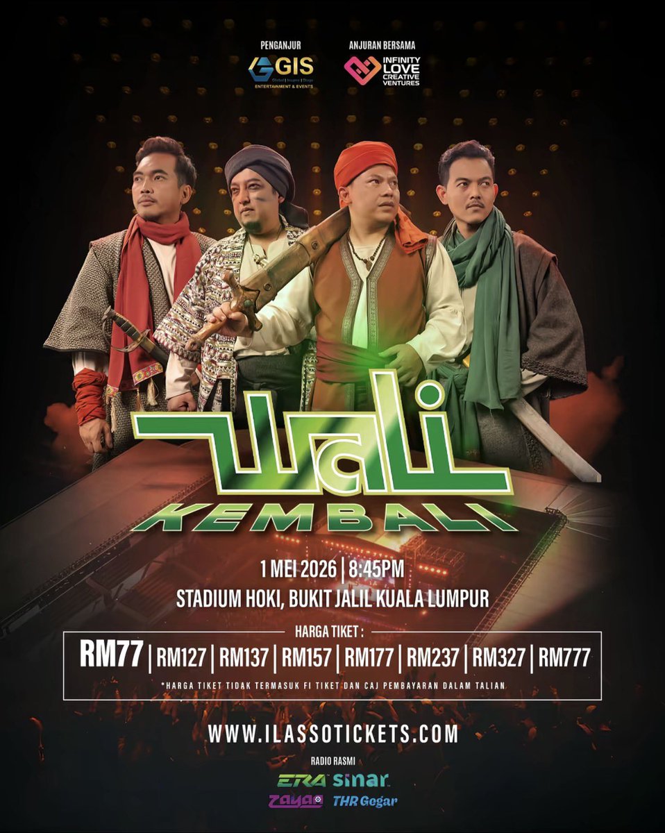 turocarolina's tweet image. TICKETING SERVICE 💥💥

WALI BAND KEMBALI in KL🇲🇾

❗️Tickets go on sale on 12 February at 12PM❗️

✨service charge: RM20 per tic (50% refundable if unsuccessful)
✨check pinned tweets/highlights for tix proofs &amp;amp; cust feedbacks
✨can dm   to book 💗

#WALIBAND #WALIBANDinKL