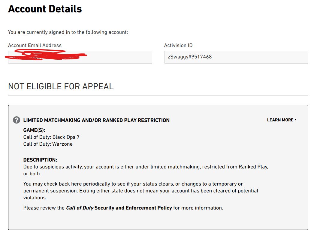 Shadowban con menos de 10 kills, siendo jugador legit
twitch.tv/zswaggyl/clip/…
<a href="/clipperrob/">Robert Taylor</a> <a href="/ShanieceSaysHey/">Shaniece</a> <a href="/RavenSoftware/">Raven Software</a> <a href="/CODUpdates/">Call of Duty Updates</a> zSwaggy#9517468