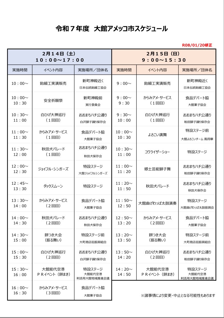 coriser_odate's tweet photo. いよいよ今週は大館アメッコ市！！
ハチ公通りに煌めくアメッコたちは幻想的だ！
土曜日はグリーディングで会場さいるよ！
日曜日は10:30〜コウライザーショーだ！
遊びに来てけれな〜！ https://t.co/GVaQgi0OsZ
