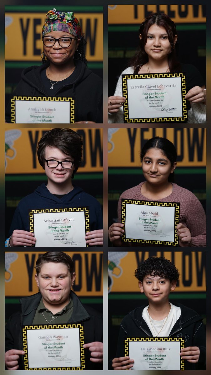 wbmsboro's tweet photo. Huge congratulations to our Stinger Students of the Month! This is a great group of upstanding students who were recognized by their teachers for their character and work ethic. Great job, Yellow Jackets! 🐝 https://t.co/0WPoC4291X