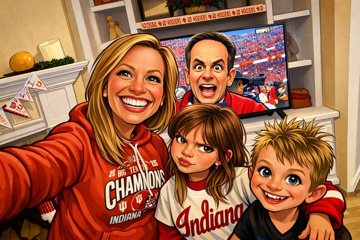 Maybe the best caricature yet 🤣❤️🤍 <a href="/CCignettiIU/">Curt Cignetti</a> <a href="/IndianaFootball/">Indiana Football</a> <a href="/IUBloomington/">IU Bloomington</a> <a href="/IUHoosiers/">Indiana Hoosiers</a> #iufb #nationalchampionship