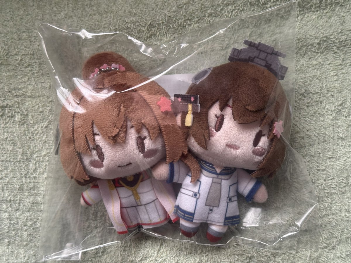 大和さんと雪風ちゃんの、ぬいぐるみが届きました🧸 #大和 #雪風
