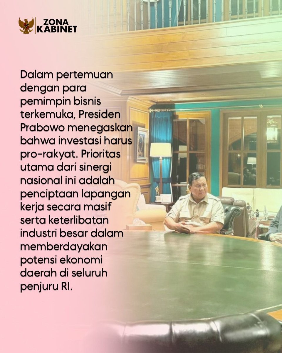 icowh's tweet photo. #EkonomiProRakyat
Prabowo Rangkul Pengusaha lapangan kerja secara masif serta keterlibatan industri besar https://t.co/5oYKdXUtvx