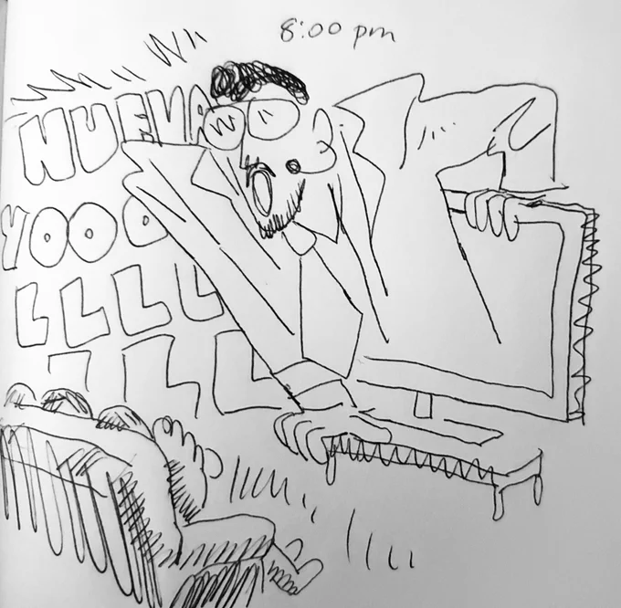 All I could muster for hourly comic day cos I accidentally got absolutely blasted and said this in front of like 20 ppl 