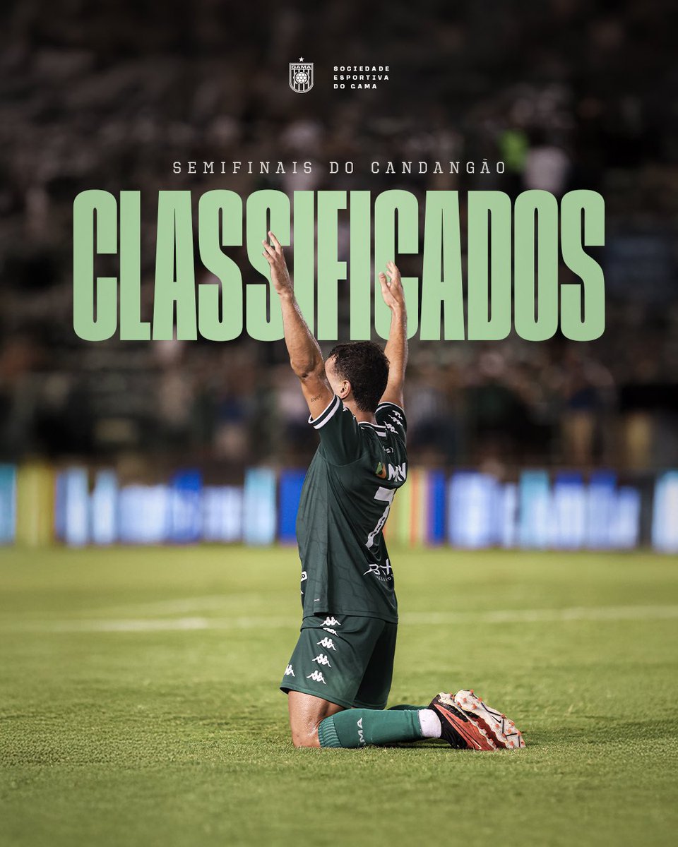 Degrau por degrau! Estamos classificados para as semifinais do Candangão. Pra cima, Gama!