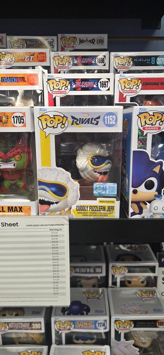 Dwing328's tweet photo. Walk In Store Call Check Your Gaming Stores Cuddly Fuzzlefin Jeff LE 9500 Lets Go!  #MarvelRivals #LE9500 @gamestop #Collectibles  @DisTrackers @FunkoPOPsNews #FunkoSoda #Funko #FunkoPOPNews #Funkos #Funkopop #Funkopops  #FunkoPopVinyl #FunkoFinderz @funkofinderz https://t.co/kWTaysnwNc