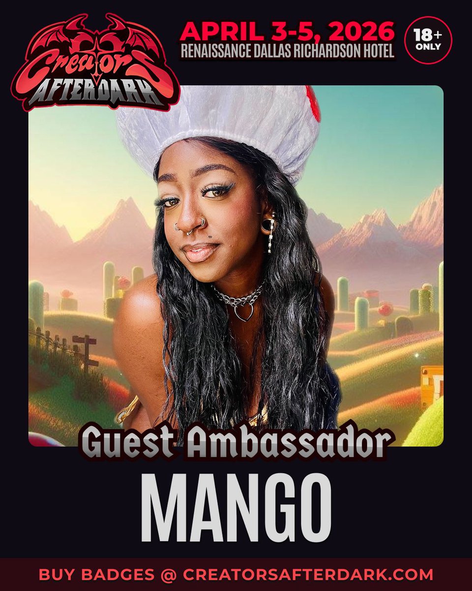 Creators_Events's tweet photo. 🚨GUEST AMBASSADOR ANNOUNCEMENT🚨

@xxprincessmango is a cosplayer, burlesque performer, and spicy streamer! Her work combines performance artistry, character design, and audience engagement on both digital and live platforms! 😍🔥✨ https://t.co/2fmTiEuQLn