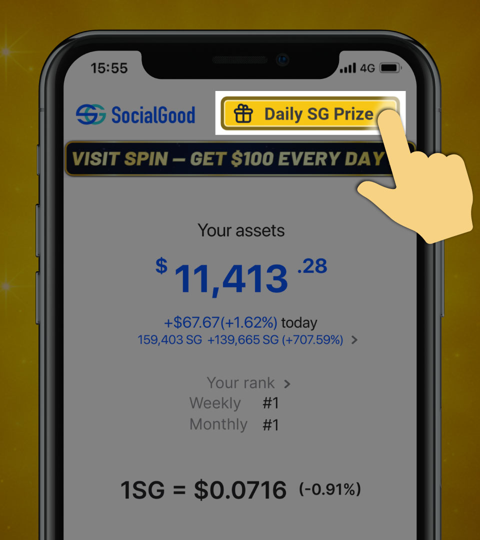 SocialGood_Inc's tweet photo. Your daily chance starts now 🎉

Daily SG Prize 🎁
• Get a chance to earn Withdrawable SG every day ✨
• Claim it now and enjoy spinning instantly 🎰
• Tomorrow’s big winner could be you 💰

💎 Simply RT this post and get started in the app to receive a $700 BONUS – 100% GUARANTEED! 💰
👉 https://t.co/NRhzbmlVec

Add your referral code in the comments, and you might increase your chances of winning!