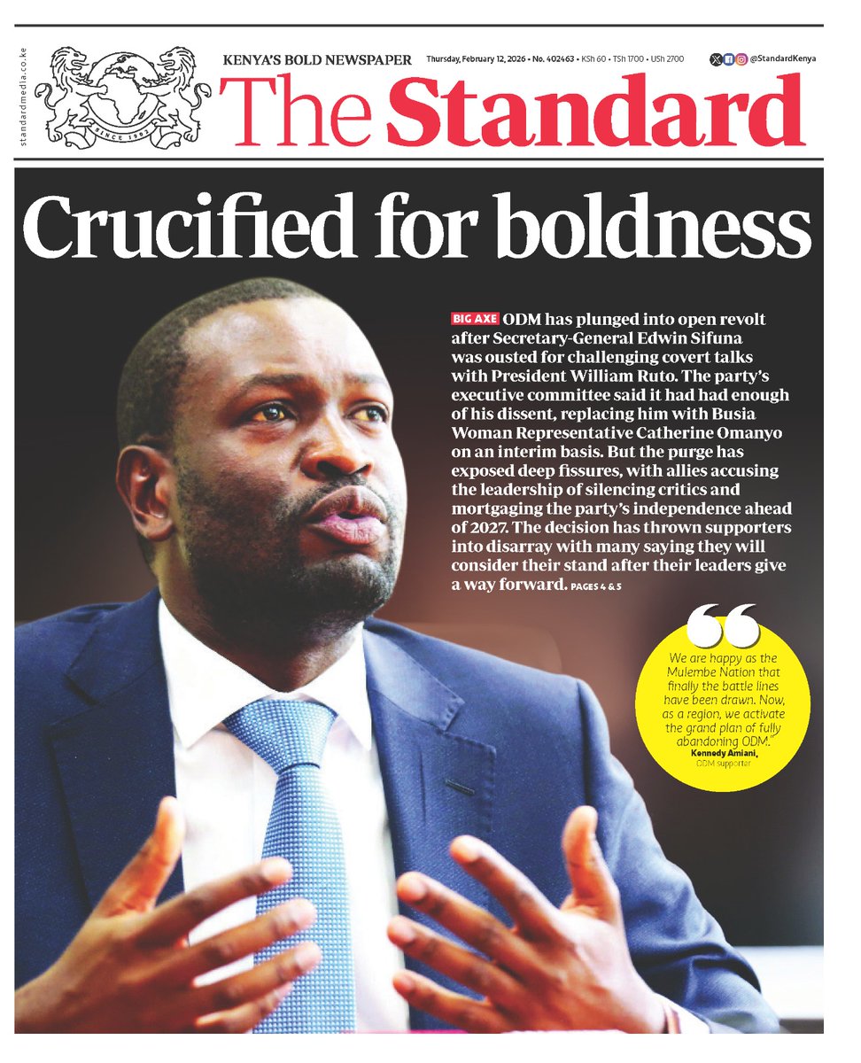 StandardKenya's tweet photo. Crucified for boldness

Introducing Platinum, Silver and Emerald memberships tailored just for you! More choice. More value. More ways to power BOLD and factual journalism. Stay informed with The Standard E-Paper and INSiDER delivered straight to your device anywhere! Enjoy unlimited access to all publications and Exclusive Premium content for only Sh14,999 a year!
📲 Download the app today: https://t.co/nEtQkUjPRW