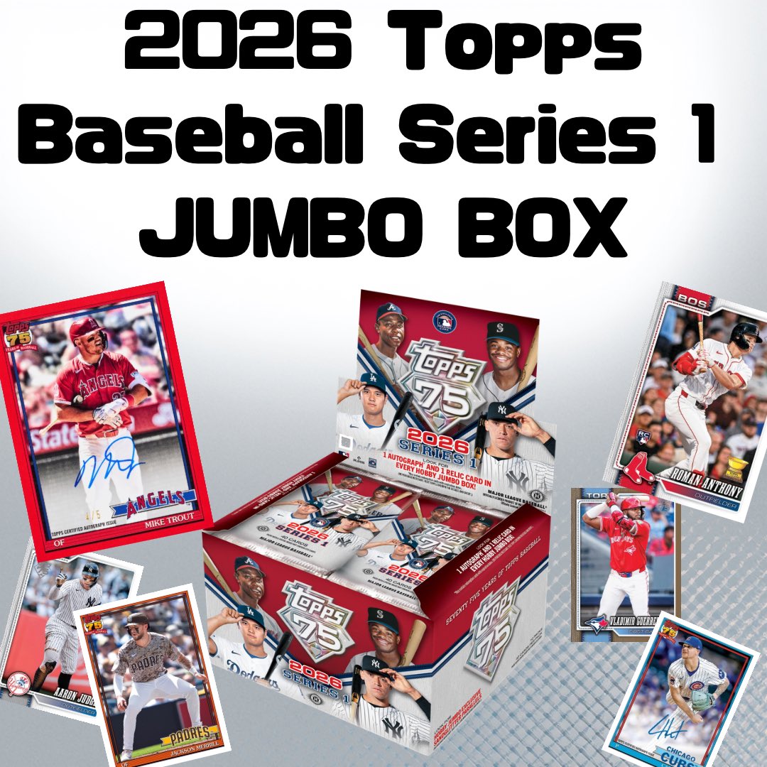 🔥本日発売🔥 ⚾️2026 Topps Baseball Series 1 JUMBO BOX⚾️ 今年も