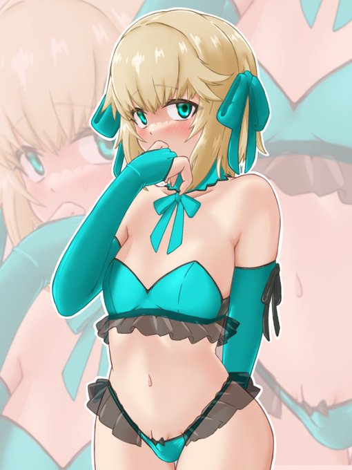 かわいい下着を着た鰤が見たくなって描いた