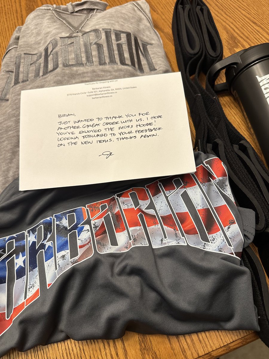 BrianHelms74's tweet photo. Received my order from @barbarianfitco. The products are outstanding. I can’t wait to give them a try in the coming days. The customer service is outstanding. I hope to get meet JR @barbarianfitco in person someday. https://t.co/ORt5JcDgaj