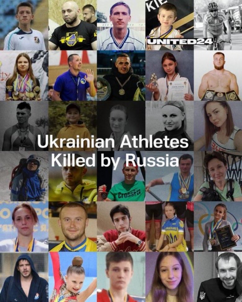 Atacms_4_Ukr's tweet photo. @ChKlaue @iocmedia Do you have 650 black arm bands to honour and to non-politically remember Ukrainian athletes and olympians murdered by #TerrorStateRussia which you allow to compete in the #MilanoCortinaOlympics2026 as fake “neutrals”? https://t.co/PmJK56hcO9