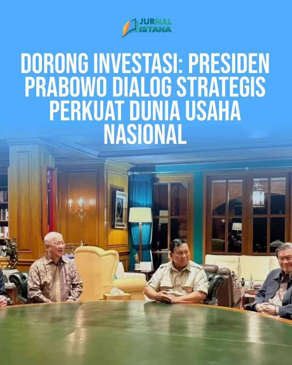 seojunadel's tweet photo. presiden berbicara strategis perkuat dunia usaha nasional guna dorong investasi #EkonomiProRakyat
Prabowo Rangkul Pengusaha https://t.co/e34PFcagNh