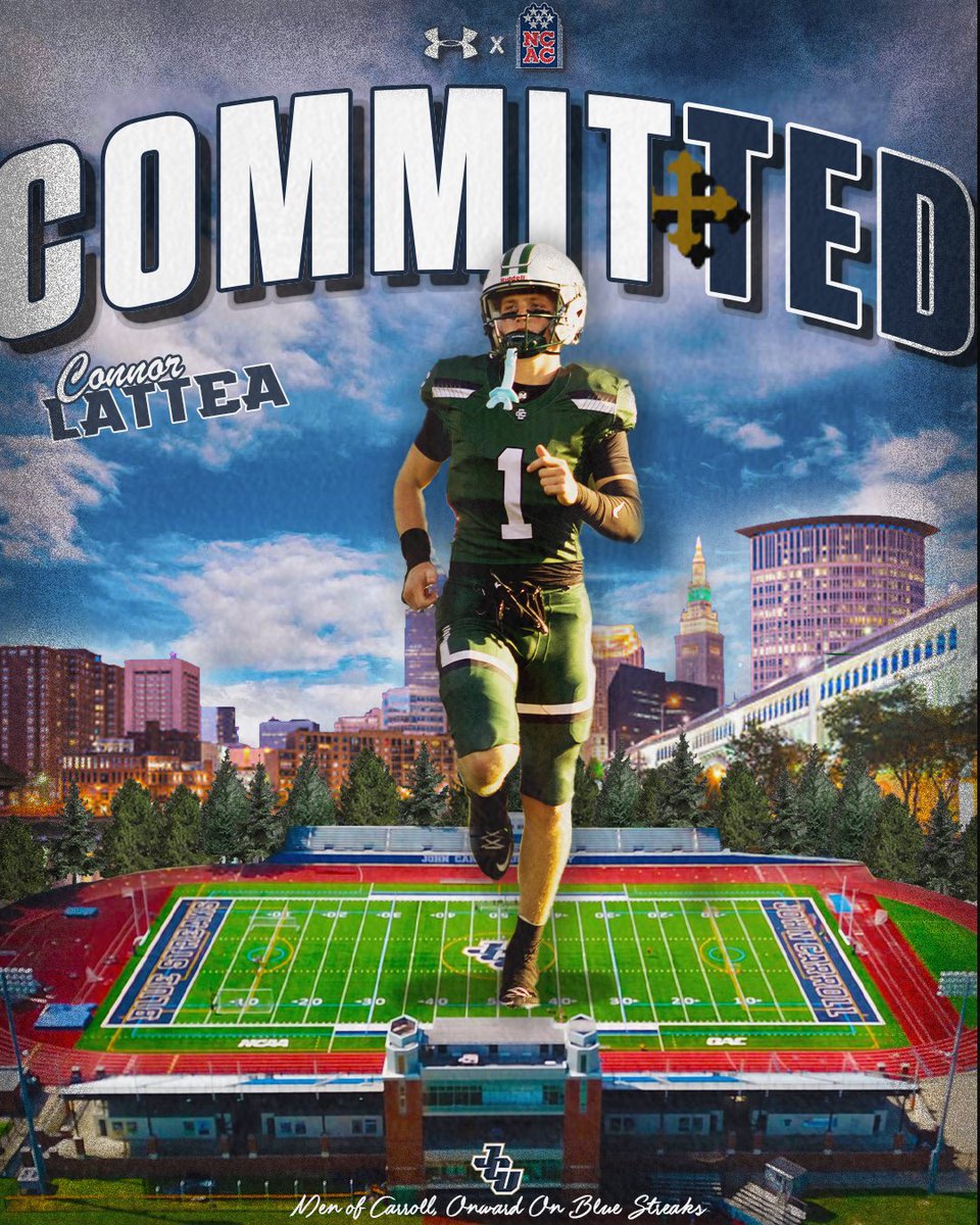 ConnorLattea's tweet image. I am very exited and grateful that I will be continuing my academic and athletic career at @JCUFootball !!! ⚡️⚡️⚡️ @BrianPolian @coachDeanPaul @ChaseFarris57 @CoachMiscuda @DrewKirsch19 @football_t3 @ECHSAthletics