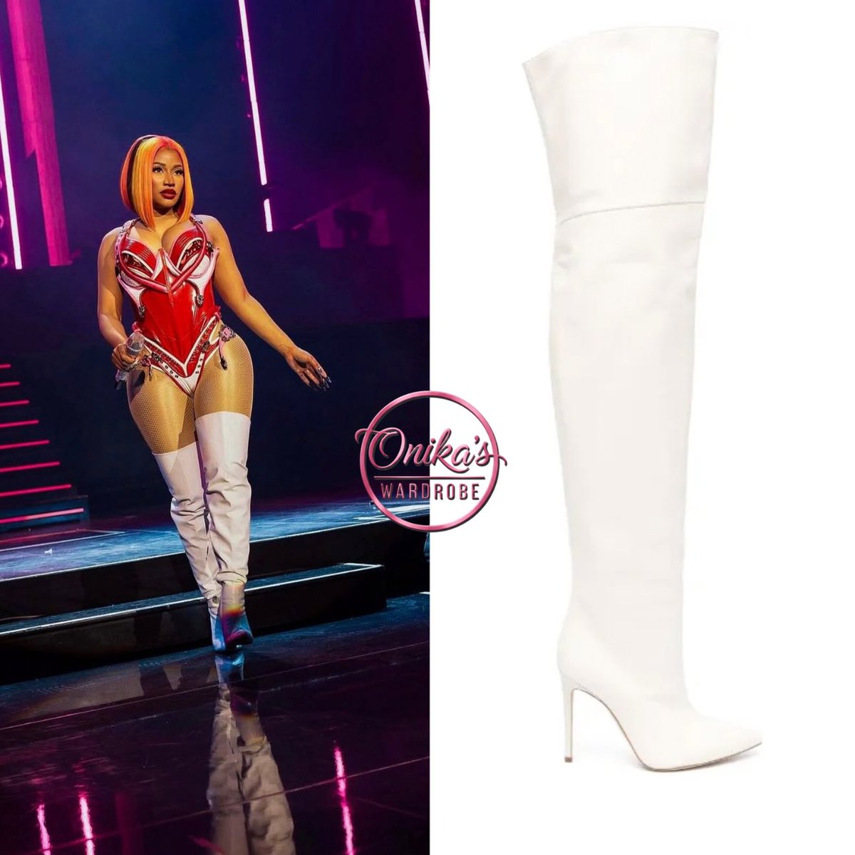 onikaswardrobe's tweet photo. Pink Friday 2 World Tour (2024)
#SoldOutMinaj wearing Custom Zigman Official F/W 24 + Paris Texas 115mm over-the-knee boots
#gagcity #pf2wt #NickiMinaj #fashion #style #barbie #barbz https://t.co/Y8fK25PUrR
