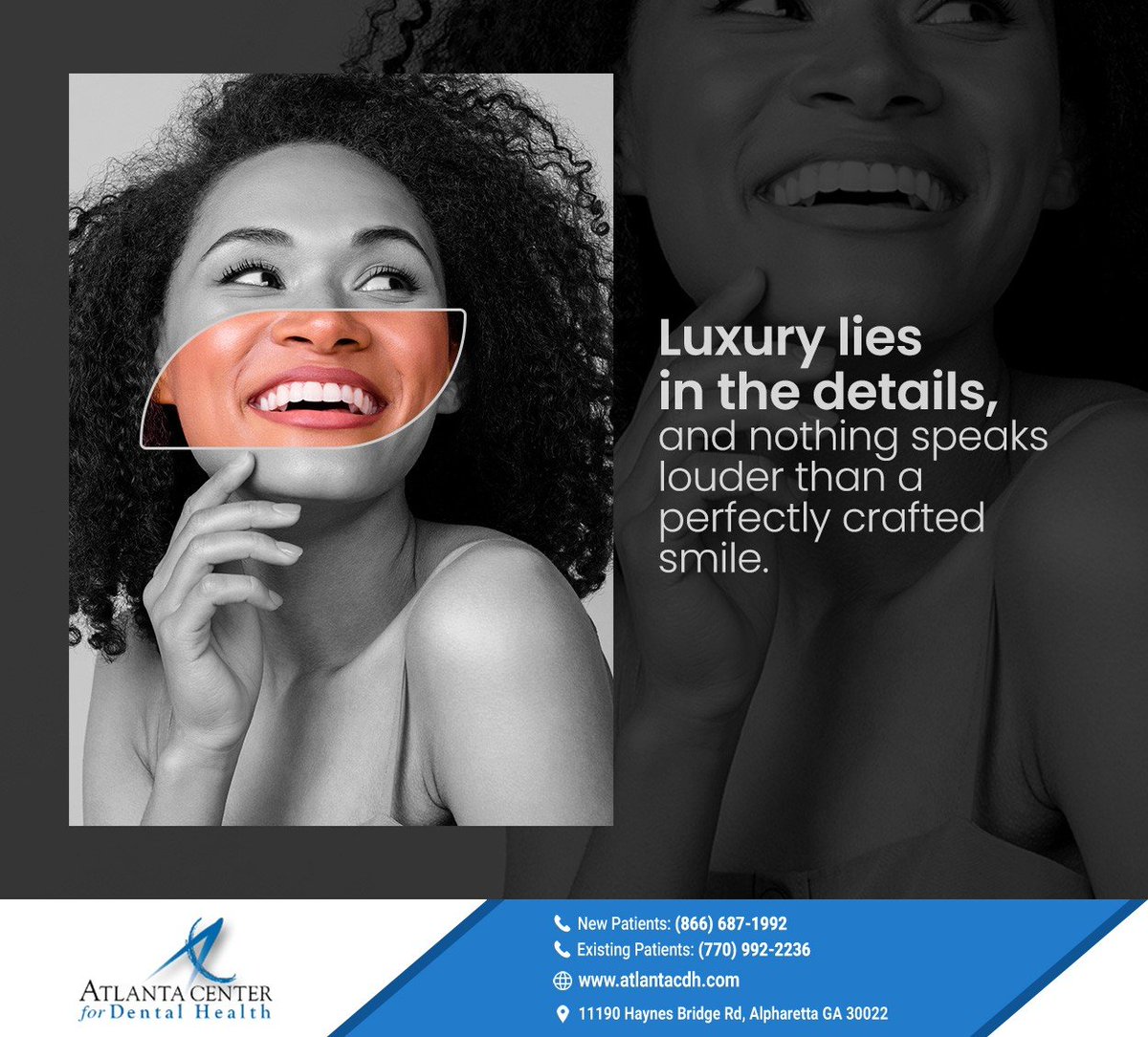 drhepler's tweet photo. Discover the art of cosmetic dentistry at Atlanta Center for Dental Health. From teeth whitening to veneers, our expert services enhance your smile's beauty and symmetry. Book your consultation to get started. #cosmeticdentistry #atlantacenterfordentalhealth #alpharetta #GA https://t.co/mmZ1WC1XnC