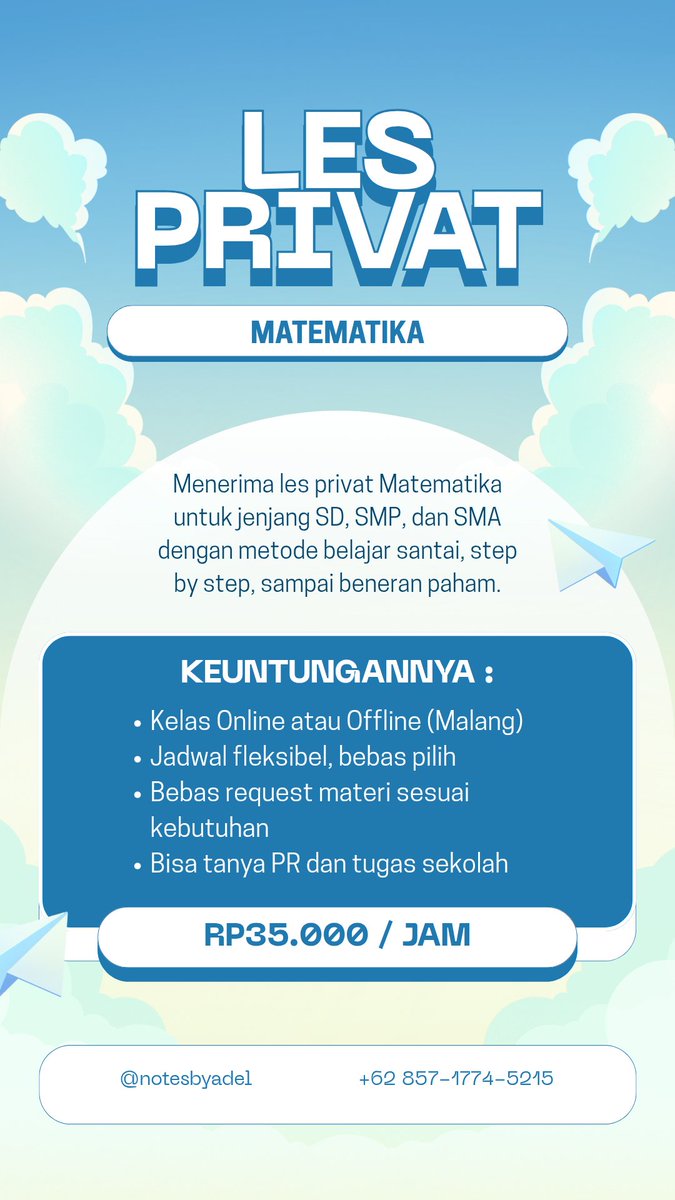 adel, tutor mtk tweet media