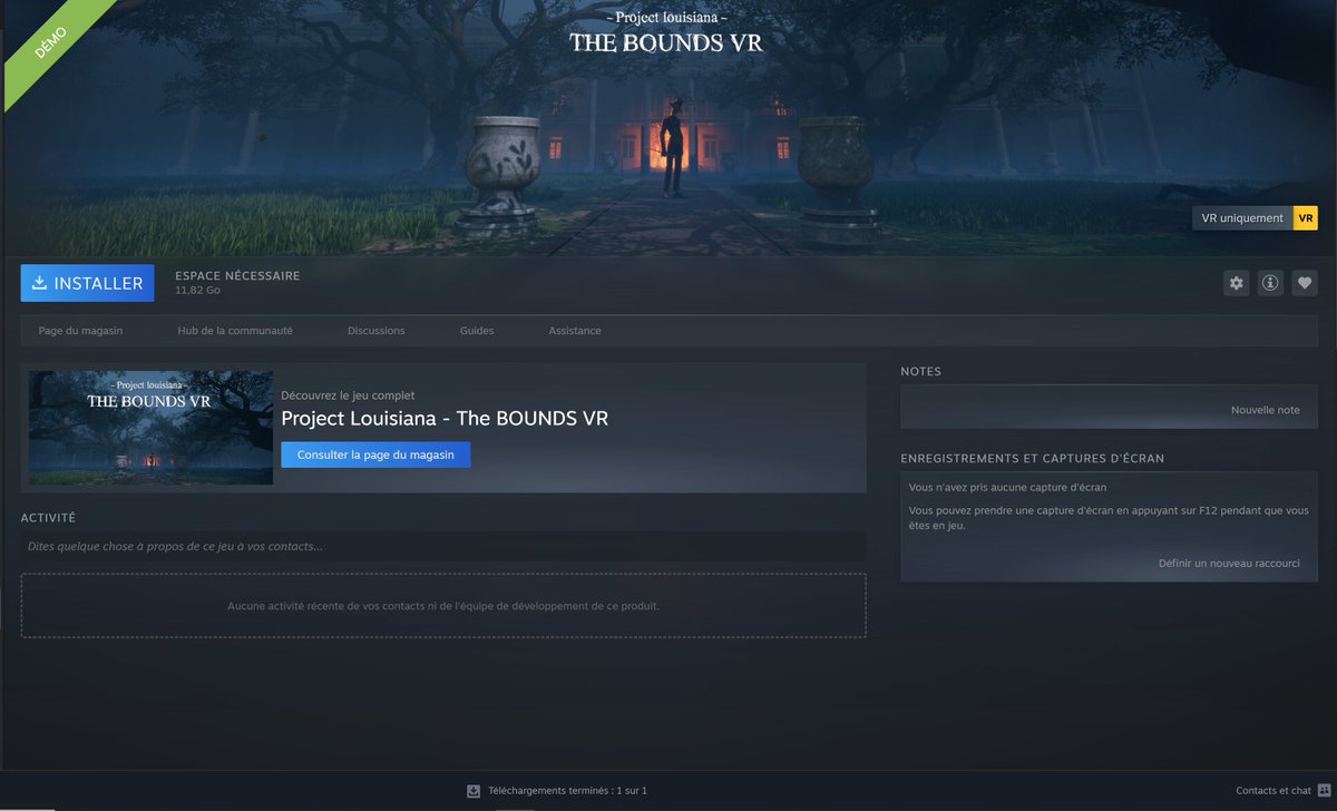 It's ON ! The demo is up. You can play the front garden from #theboundsVR right now.
store.steampowered.com/app/3415410/Pr…

Hope you'll enjoy this small glimpse.

#VR #gamedev #UnrealEngine