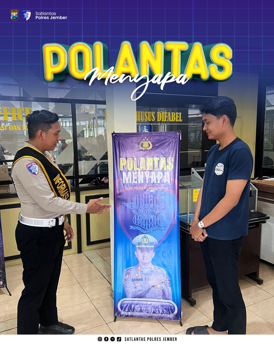 Polantas menyapa adalah wujud pelayanan nyata kepada masyarakat. Mengemban peran menjaga keamanan, mengutamakan keselamatan, menegakkan hukum, tertib administrasi, transparansi informasi, serta menjunjung tinggi nilai kemanusiaan.