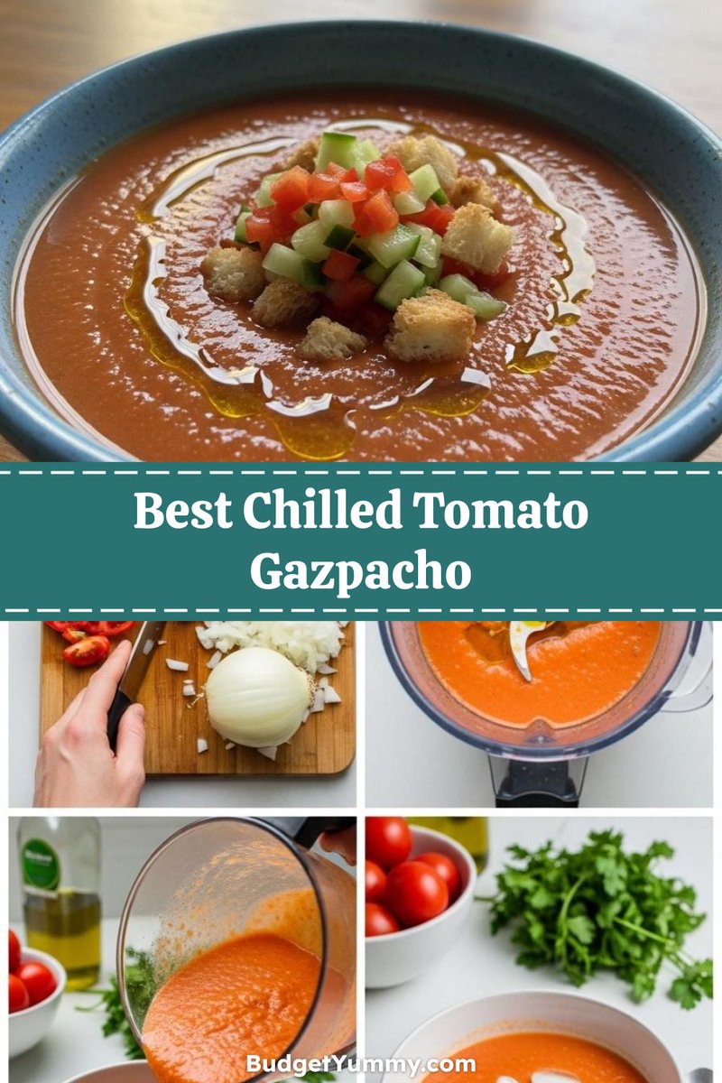 budgetyummy's tweet photo. Craving something tasty? Refreshing Chilled Tomato Gazpacho is quick and delicious! Tap for the step-by-step! 😋🔥 #recipes #easyrecipe #weeknightmeals

https://t.co/YiJhIjhsSC https://t.co/QiEIi5eLk3