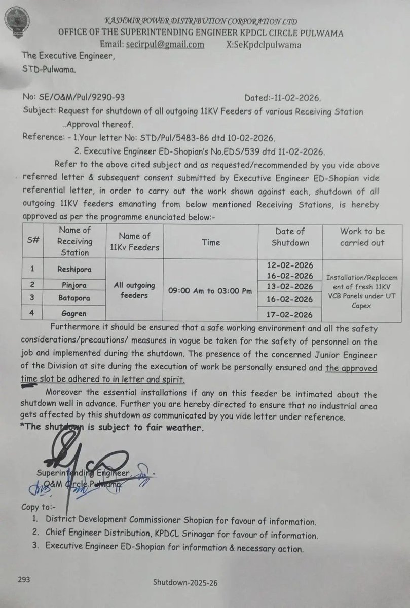 KPDCL SD SHOPIAN tweet media