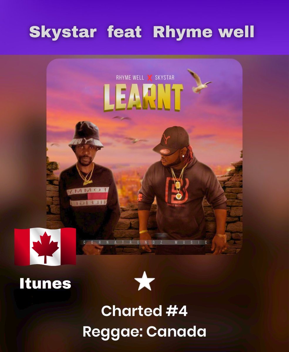 shamarnmark's tweet photo. From my JUNO-nominated EP, “Learnt” featuring Rhyme Well hit #4 on the iTunes Reggae Charts in Canada 🇨🇦 ⭐️

Grateful for every stream, download, DJ spin, and supporter who continues to push the culture forward. This project represents growth, resilience, and elevation https://t.co/EZlURWIc1R