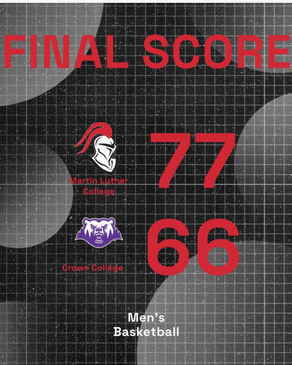 mlcknightsmbb's tweet photo. Solid win tonight against Crown College, winning 77-66! https://t.co/llq9g54M5N