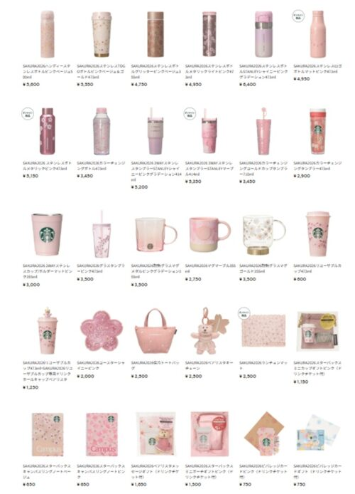 スタバ『さくら（桜）2026年』グッズ第1弾でベアリスタ、マグカップ
