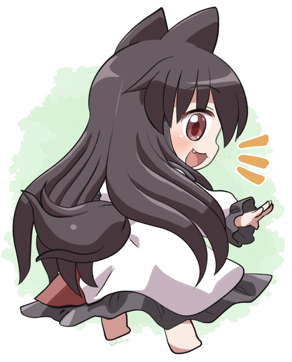 今泉影狼 「こちらに気付いた影狼ちゃん #おは東方」|六合ダイスケ@春例大祭う12bのイラスト