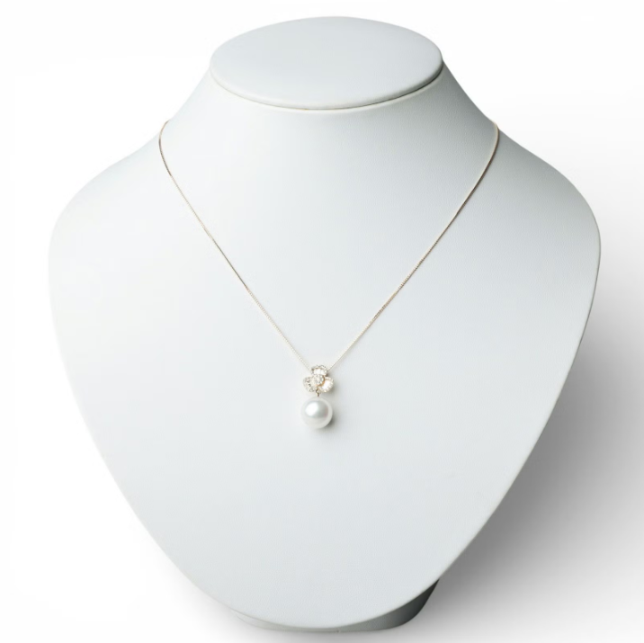 WSP】 南洋白蝶真珠 ペンダントトップ 11mmUP K18YG オーロラ