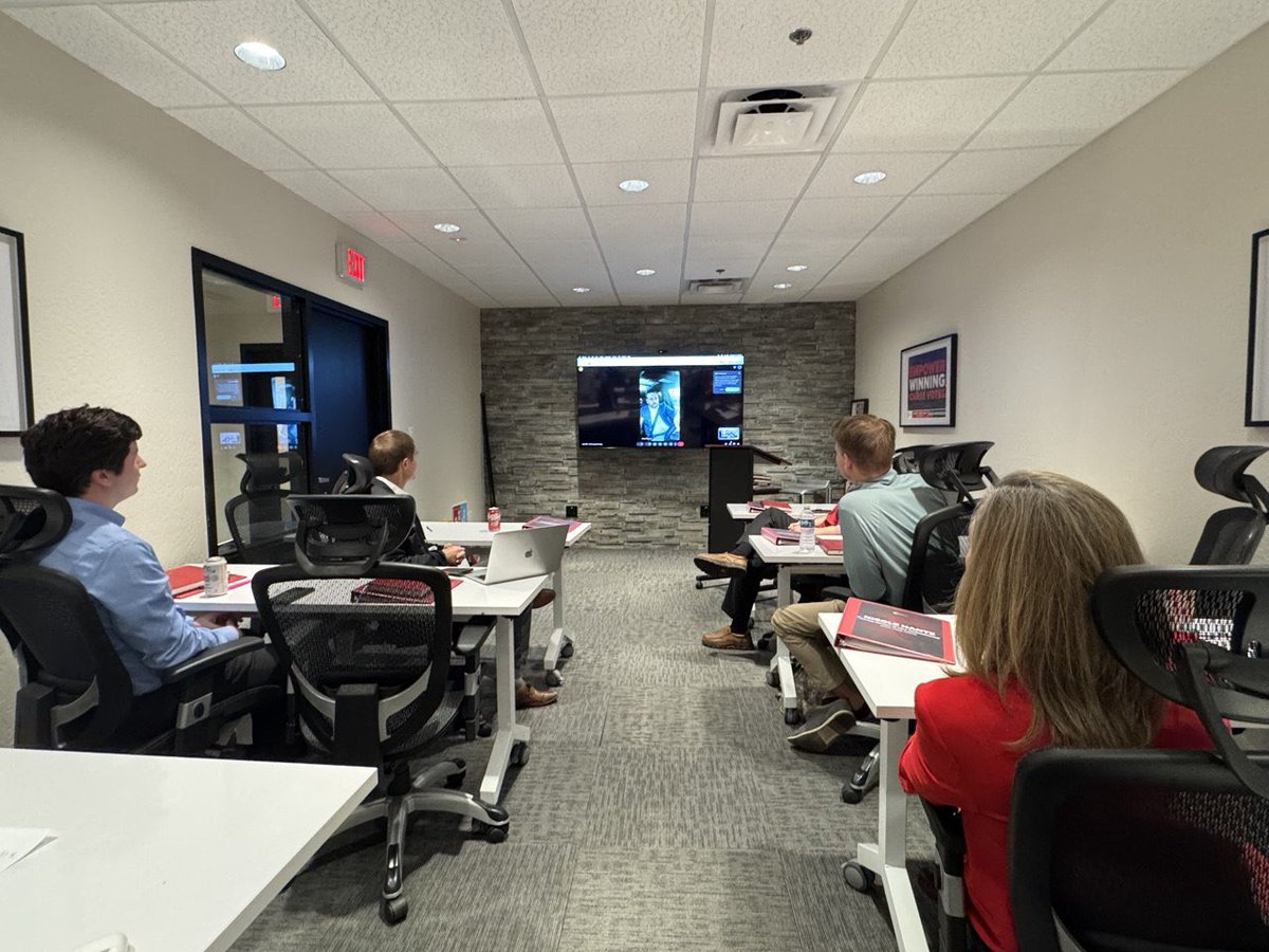 Cool moment as Indiana Lt. Gov <a href="/MicahBeckwith/">TheMicahBeckwith</a> zoomed in to our <a href="/TPAction/">Turning Point Action</a> HQ to welcome our newest IN hires.

This new hire class will oversee the effort on the ground to primary out the GOP senators who voted no to 9-0 redistricting back in Dec.

Full speed ahead in the Hoosier