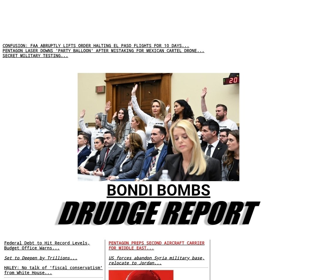 tim_brady's tweet photo. Minus @DRUDGE https://t.co/1OOeHBQlBX