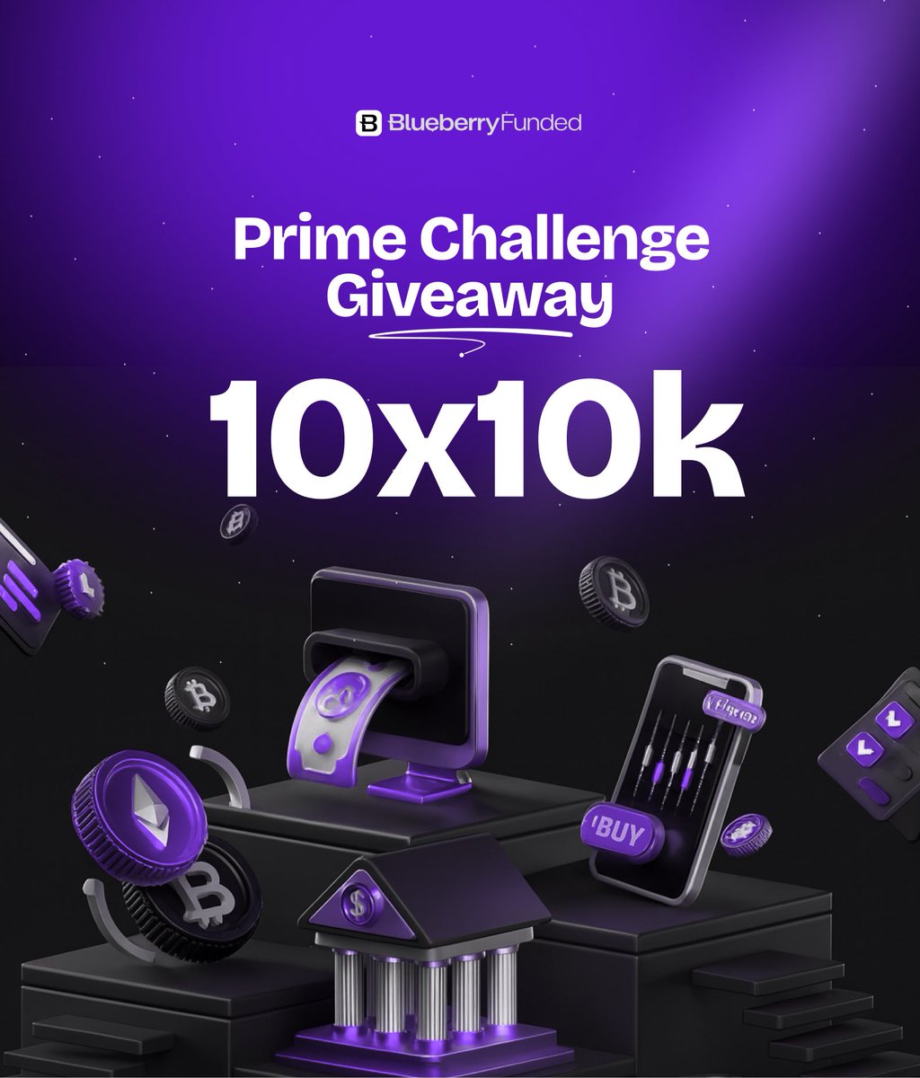 🎉10K X 10 Blueberry Prime Challenge Giveaway 🎁

To Enter 👇
1 - Follow &amp;🔔   <a href="/Abhii_FX/">Abhi_FX</a> | <a href="/propfirmsfusion/">Prop Firm Fusion</a>
2- Like ❤️ Retweet  🔁 Tag 3 Friends  🫴

Winners Announcement in 5 Days 🏆
🫴Limited offer grab this firm now🥳