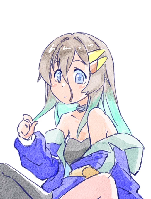 15m/rkgk ざっくり思いつき うちのタマキさんロン毛ver #タマキアルテ #OC