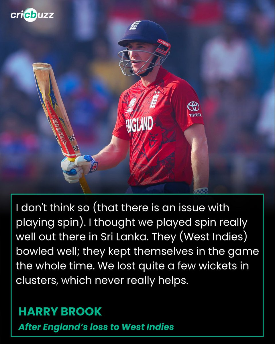 England lost six wickets to spin against West Indies in Wankhede. Is there a spin-problem for England? #T20WorldCup2026 
#ENGvWI