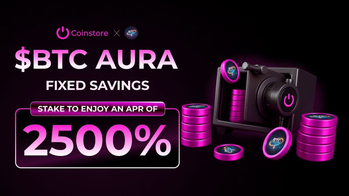 The <a href="/CoinstoreExc/">Coinstore</a> $BTCAURA Fixed Saving with 2500% APR is NOW LIVE!

Lock your tokens for JUST 7/15/30/180/365 DAYS to enjoy this massive yield.
The pool is limited. Don't wait!
#btcaura #coinstore #tranding #crpto

🔗 join now Coinstore
coinstore.com/signup?invitCo…