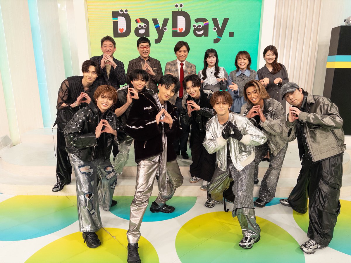 ntv_DayDay's tweet photo. ＼本日2/12(木) #DayDay.／

#FANTASTICS 生出演🌻

初のベストアルバム
『Welcome to Sunshine』より
♫「#FINALE」テレビ初 生披露🎤🕺

放送後にMCと撮影した
TikTok動画も公開予定😉

ご覧くださった皆さま
ぜひ感想コメントをお寄せください🙌

@fantastics_fext https://t.co/z1dncbsqtn