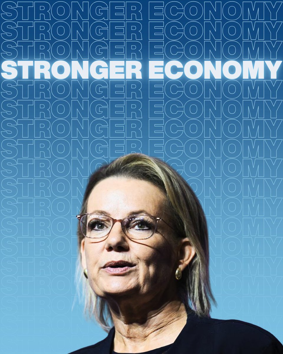 sussanley's tweet photo. Getting the budget under control is the first step to rebuilding a strong economy. We will stop the waste and reduce debt so Australia can grow with confidence.

A stronger economy means secure jobs, stronger businesses and the capacity to fund the essential services Australians rely on. It rewards effort, supports enterprise and backs families who are working hard to get ahead.