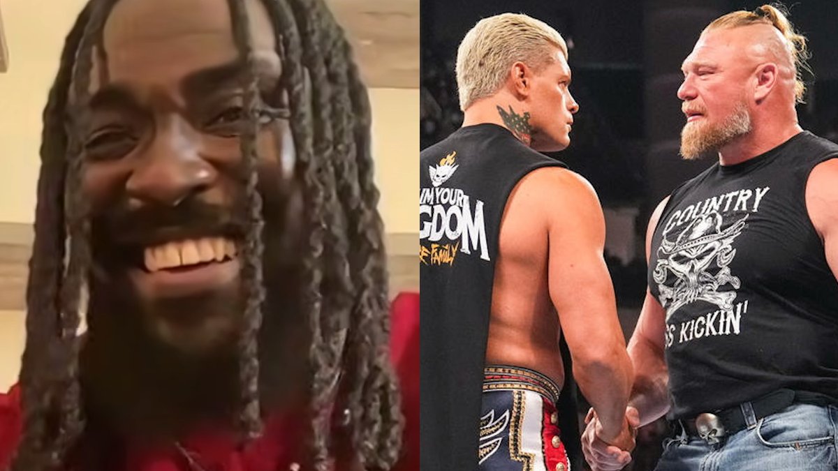 Oba Femi on Brock Lesnar's history of defeating black WWE stars in big matches including Big E, Kofi Kingston and Omos:

"We have to remember, there's one black person that Brock was not able to stop his momentum...

"RAHEEM! Raheem was immune to Brock's stuff. One win for us."