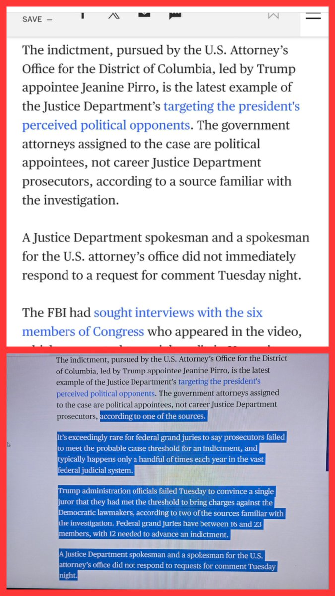 JuliePettit926's tweet photo. How about updating a narative with the SAME time stamp for the post & "update"? Top pictures are my phone when the article was in my @X feed. The bottom is from my computer when I later went to refer to it in my office!
#DramaticEffect
#Disinformation
#SecrecyRuleSix
#Sources
#BovineScat