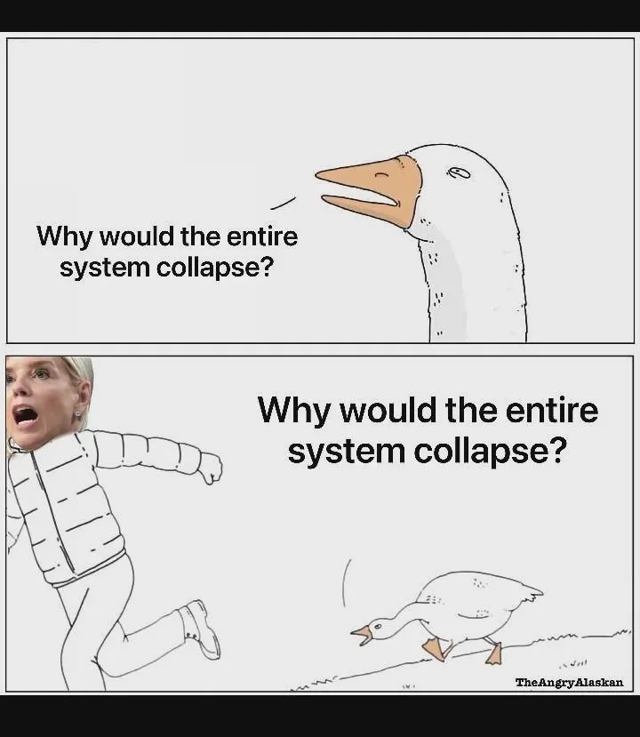 YourAnonNews's tweet photo. The entire system would collapse because everyone in Trump's cabinet (including Trump) is in the Epstein files, and they most likely did some really bad things. https://t.co/XND0b2j7EN