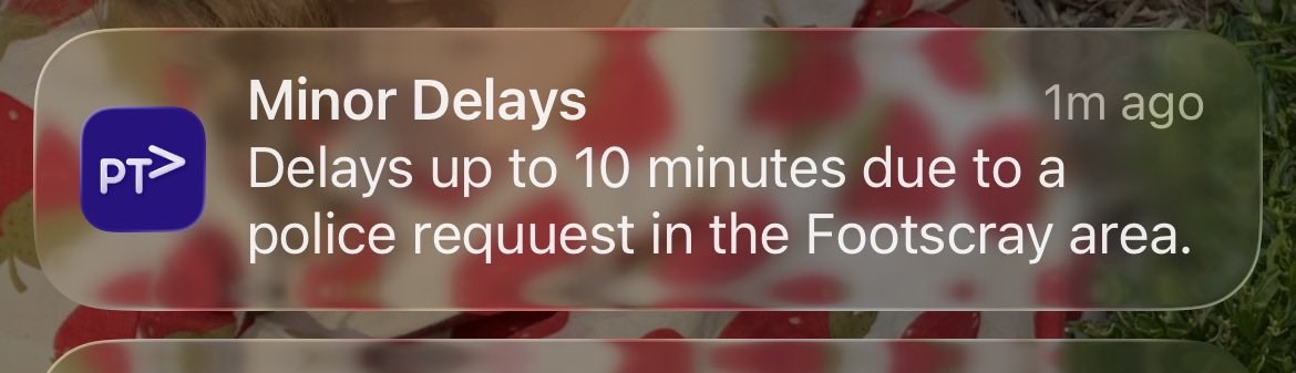 Note the typo. So… these notifications are manually typed each time instead of assembled from prewritten chunks? That seems insanely inefficient