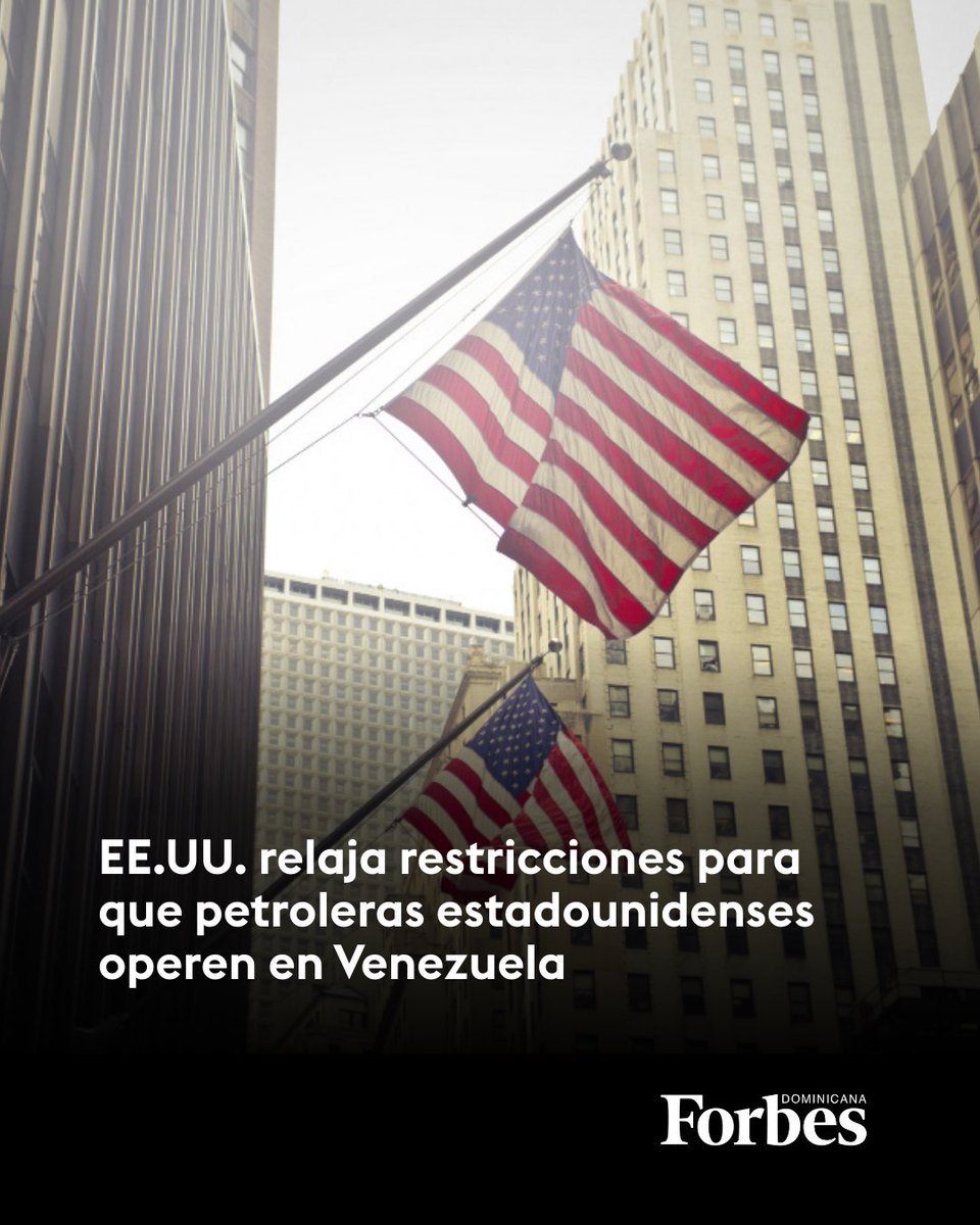 🇺🇸 El Departamento del Tesoro de Estados Unidos relajó este martes restricciones para que empresas estadounidenses puedan operar en el mercado petrolero venezolano, aunque bajo estrictas condiciones de control y reporte.

🔗 Los detalles: forbes.do/actualidad/ee-…