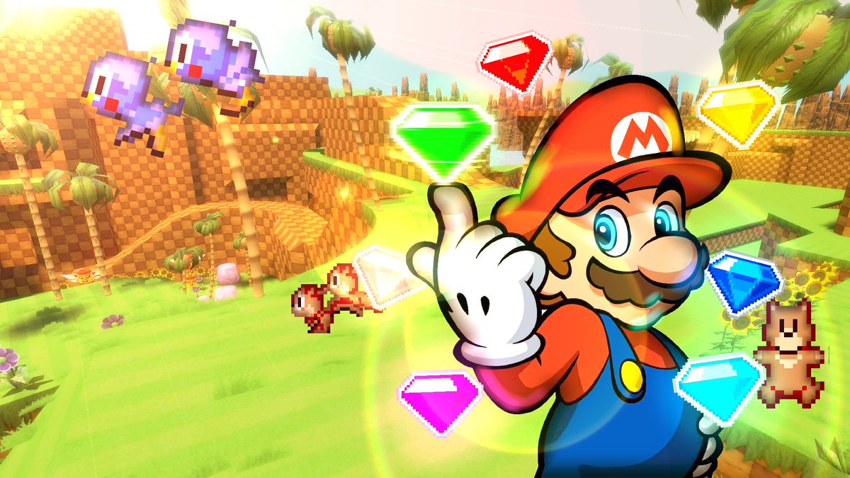 P0W3RPLUMB3R's tweet image. Yeesh, I thought we were past that petty rivalry, amico!

Well, while you were’a doin’that, 
I managed to collect these’a lil emeralds ‘n stop’a that doctor fella who keeps capturin’ these lil’ guys!

Yous’a can throw all the insults ya want paesano, but I just AM what you AIN’T!