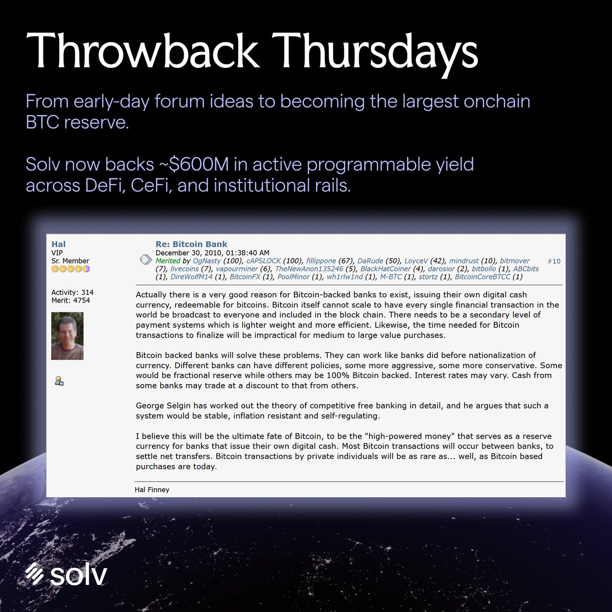 Keep your Bitcoin; Be your own bank.

Solv brings programmable yield in secure, transparent, and verifiable ways for your BTC.