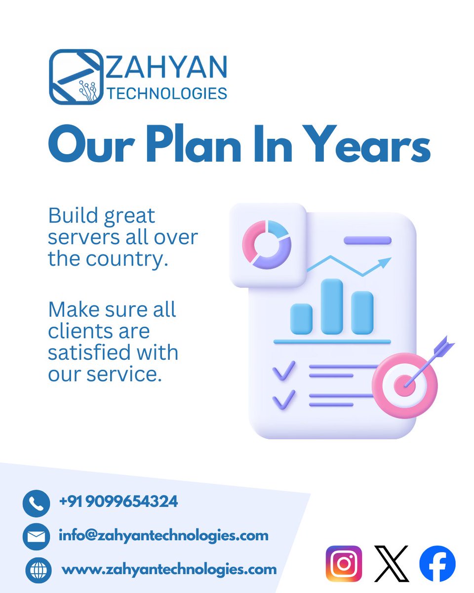 ZahyanTech's tweet photo. We’re on a mission to blanket the country with high-performance servers so your business never misses a beat. Client satisfaction isn't just a metric for us—it’s the whole plan.

#ZahyanTechnologies #VPSHosting #CloudComputing #DataCenters #ServerSolution #WebHosting https://t.co/3S61Tkd3SM