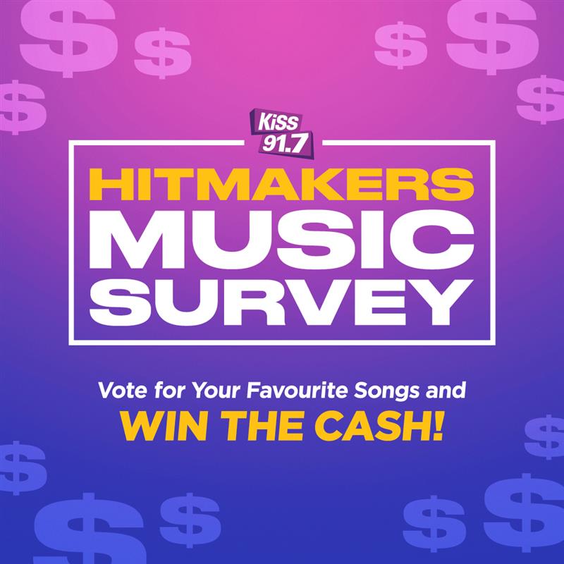 Take our HitMakers Music Survey! This is your chance to have a real say in the music KiSS 91.7 plays.

🔗 bit.ly/3O306J7

#KiSS917 #Edmonton #YEG #PepperAndDylan