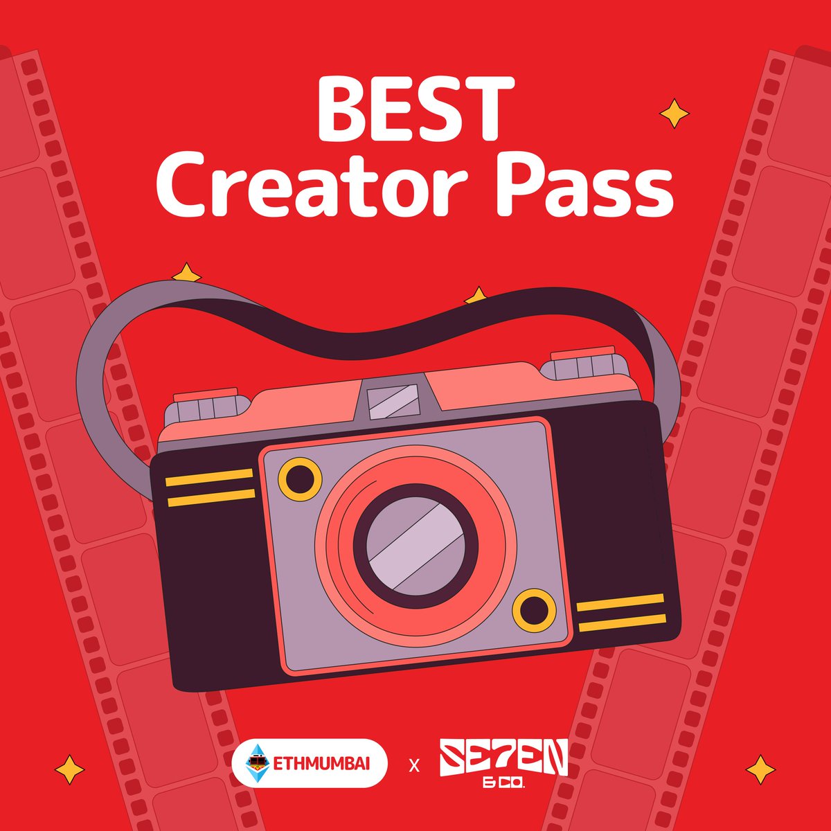 ethmumbai's tweet photo. Introducing: BEST Creator Pass 🥁

@ethmumbai x @sevennco are giving away all-access passes to 5 kickass creators to attend ETHMumbai 2026.

How to win? It’s simple.

Post a video explaining why YOU deserve the BEST Creator Pass, and tag us.

Deadline: 16 Feb, 8 PM. https://t.co/j37zGcKnOa