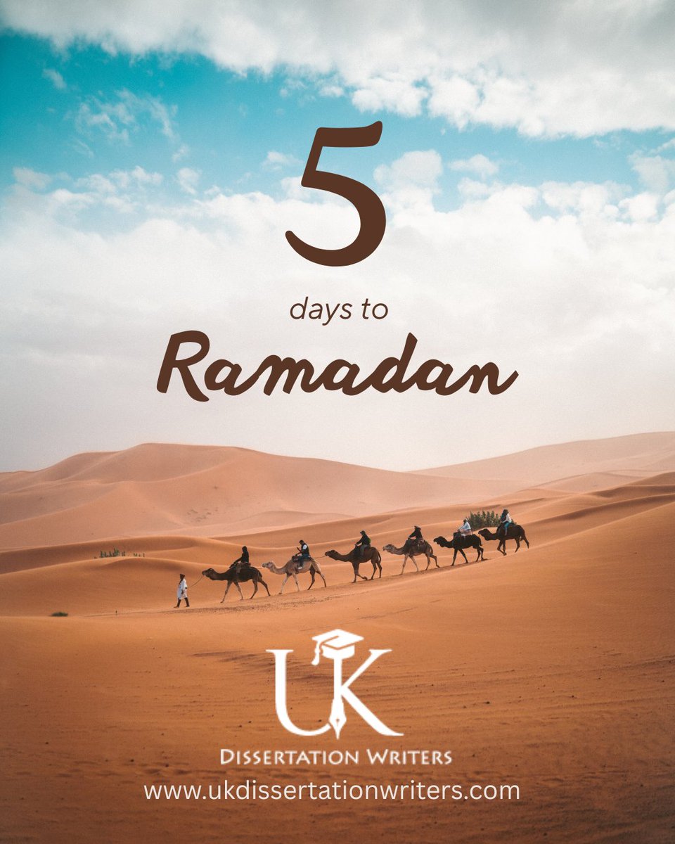 UKDissertationW's tweet photo. Only 5 days to go until the blessed month arrives.

Strengthen your faith, increase your kindness and purify your intentions - Ramadan is almost here!

#RamadanMubarak #5daystogo #PhD https://t.co/kJ1eQuZG83